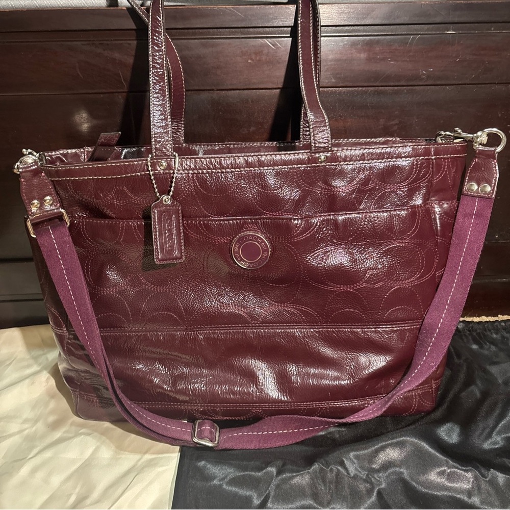 Coach Deep Burgundy Baby Bag